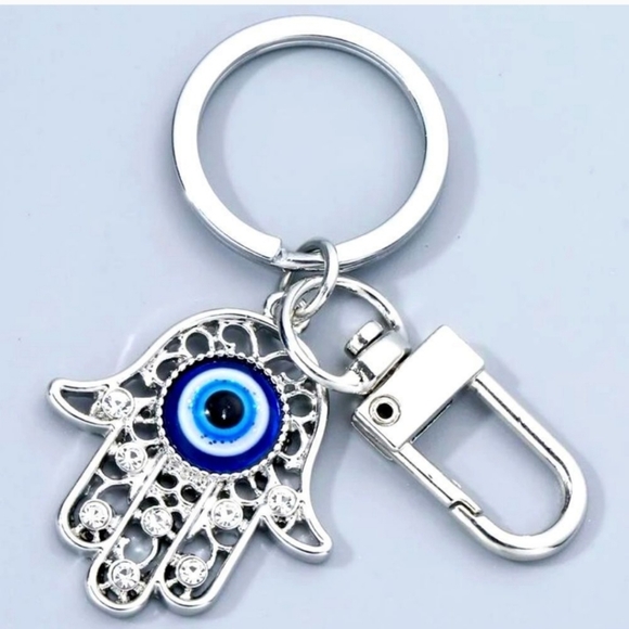 Evil Eye🧿 Hamsa Hand🪬 Protection Keychain Bag 👜🎒 Charm,~ 🎁 Unisex 👨👩 - Picture 1 of 6